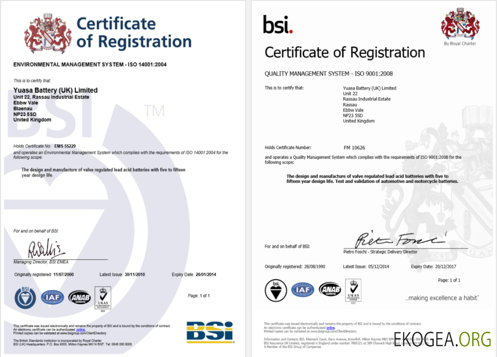 Modèle Word et PDF de certificat d'enregistrement BSI au Royaume Uni